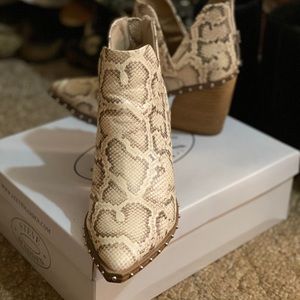 Steve Madden snakeskin studded booties